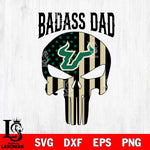 South Florida Bulls Badass Dad Svg Eps Dxf Png File, Digital Download, Instant Download