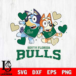 South Florida Bulls Bluey & Bingo 10 Svg Eps Dxf Png File, NCAA svg, Digital Download, Instant Download