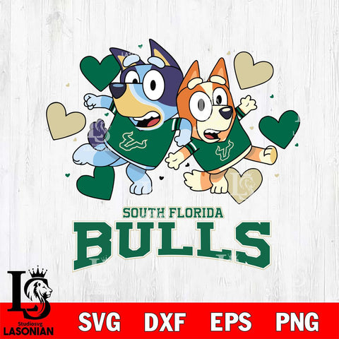 South Florida Bulls Bluey & Bingo 10 Svg Eps Dxf Png File, NCAA svg, Digital Download, Instant Download