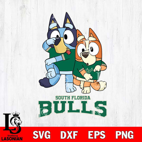 South Florida Bulls Bluey & Bingo Svg Eps Dxf Png File, NCAA svg, Digital Download, Instant Download