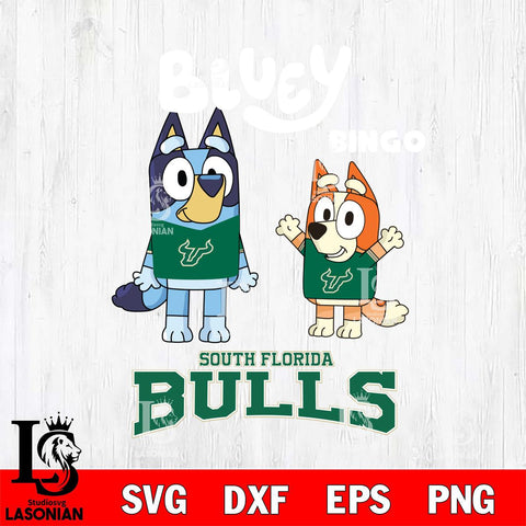 South Florida Bulls Bluey & Bingo 4 Svg Eps Dxf Png File, NCAA svg, Digital Download, Instant Download