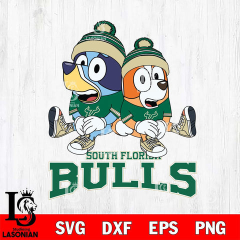 South Florida Bulls Bluey & Bingo 8 Svg Eps Dxf Png File, NCAA svg, Digital Download, Instant Download