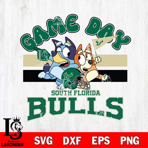South Florida Bulls Bluey & Bingo 9 Svg Eps Dxf Png File, NCAA svg, Digital Download, Instant Download
