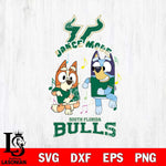 South Florida Bulls Bluey Bingo Dance Mode Svg Eps Dxf Png File, NCAA svg, Digital Download, Instant Download