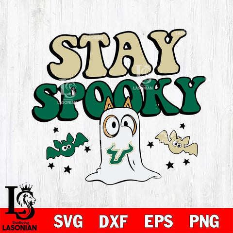 South Florida Bulls Bluey Halloween Stay Spooky Svg Eps Dxf Png File, Digital Download, Instant Download