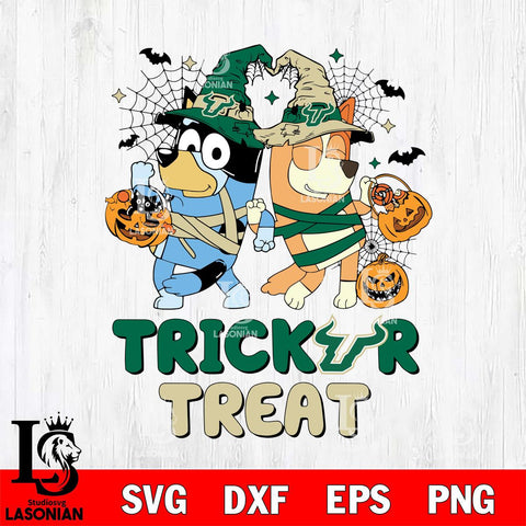South Florida Bulls Bluey Trick or Treat Halloween 2 Svg Eps Dxf Png File, Digital Download, Instant Download