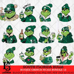 South Florida Bulls Boujee Grinch NCAA Bundle 12 SVG Eps Dxf Png File, Digital Download, Instant Download