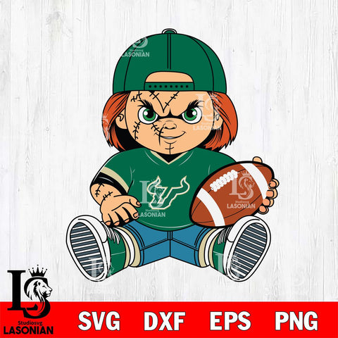 South Florida Bulls Chucky Horror 3 Svg Eps Dxf Png File, NCAA svg, Digital Download, Instant Download