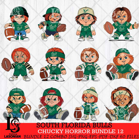 South Florida Bulls Chucky Horror Bundle 12 SVG Eps Dxf Png File, Bundle NCAA svg, Digital Download, Instant Download