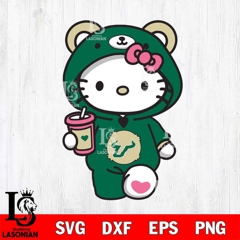 South Florida Bulls Cute Hello Kitty Svg Eps Dxf Png File, Digital Download, Instant Download
