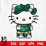 South Florida Bulls Cute Hello Kitty Football 2 Svg Eps Dxf Png File, NCAA svg, Digital Download, Instant Download