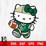 South Florida Bulls Cute Hello Kitty Football 9 Svg Eps Dxf Png File, NCAA svg, Digital Download, Instant Download