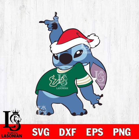 South Florida Bulls Disney Lilo & Stitch Christmas Svg Eps Dxf Png File, Digital Download, Instant Download