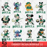 South Florida Bulls Disney NCAA Bundle Svg PNG 12 Svg Eps Dxf Png File, Digital Download