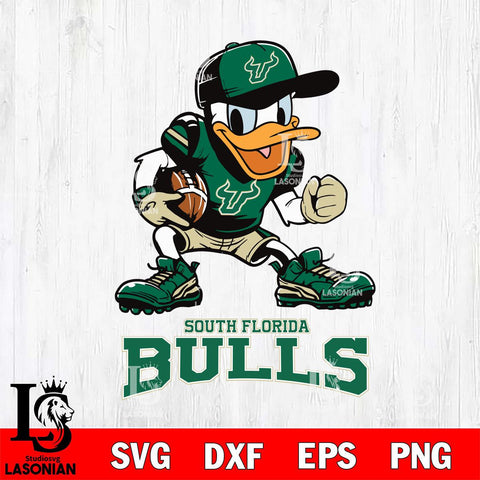 South Florida Bulls Donal Duck Disney, Svg Eps Dxf Png File, Digital Download