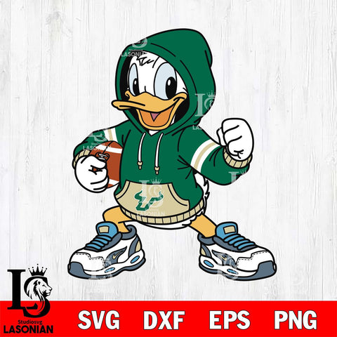South Florida Bulls Donald Duck Disney Christmas File Cut, NCAA SVG DXF EPS PNG FILE, Digital Download , Criucut , Silhouette