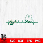 South Florida Bulls Father Heart Beat Svg Eps Dxf Png File, Digital Download, Instant Download