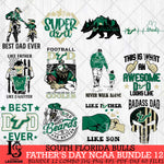 South Florida Bulls Fathers Day NCAA Bundle 12 Svg Eps Dxf Png File, Digital Download, Instant Download