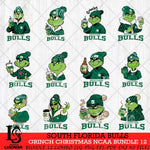 South Florida Bulls Grinch Christmas NCAA Bundle 12 Svg Eps Dxf Png File,Cricut files, Digital Download, Instant Download