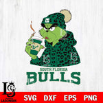 South Florida Bulls Grinch Leopard Christmas Cut Files Cricut, Svg Dxf Eps Png file, Digital download , Silhouette