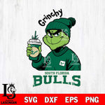 South Florida Bulls Grinchy Bougie Christmas Cut Files Cricut, Svg Dxf Eps Png file, Digital download , Silhouette