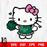 South Florida Bulls Hello Kitty Cheerleader 6 Svg Eps Dxf Png File, Digital Download, Instant Download