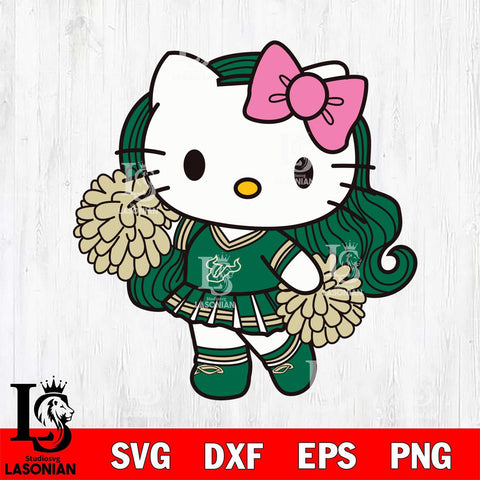 South Florida Bulls Hello Kitty Cheerleader 7 Svg Eps Dxf Png File, Digital Download, Instant Download