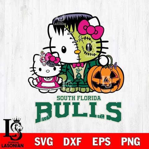 South Florida Bulls Hello Kitty Horror 10 Svg Eps Dxf Png File, Digital Download