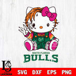 South Florida Bulls Hello Kitty Horror Svg Eps Dxf Png File, Digital Download