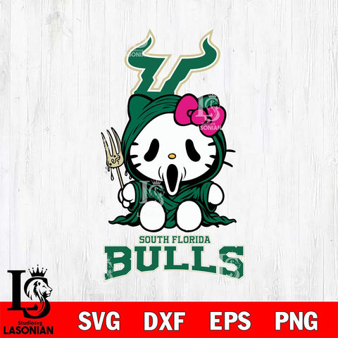 South Florida Bulls Hello Kitty Horror 4 Svg Eps Dxf Png File, Digital Download