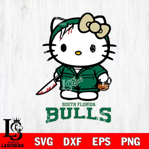 South Florida Bulls Hello Kitty Horror 5 Svg Eps Dxf Png File, Digital Download