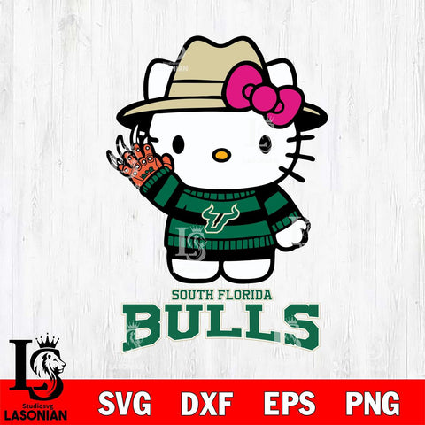 South Florida Bulls Hello Kitty Horror 6 Svg Eps Dxf Png File, Digital Download