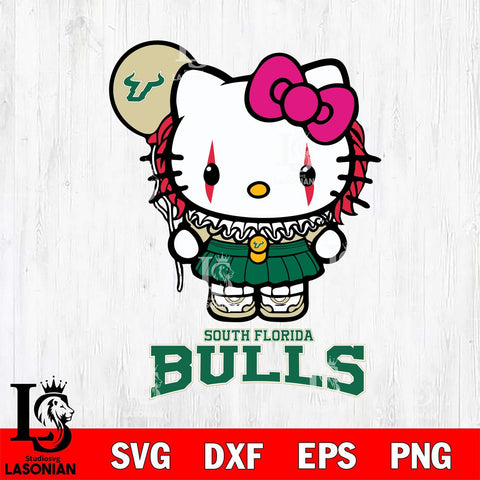 South Florida Bulls Hello Kitty Horror 7 Svg Eps Dxf Png File, Digital Download