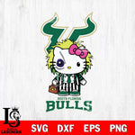 South Florida Bulls Hello Kitty Horror 8 Svg Eps Dxf Png File, Digital Download