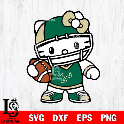 South Florida Bulls Hello Kitty sport 2 Svg Eps Dxf Png File, NCAA svg, Digital Download, Instant Download