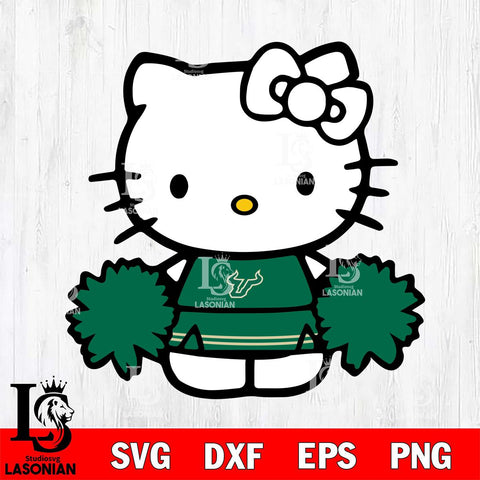 South Florida Bulls Hello Kitty sport 3 Svg Eps Dxf Png File, NCAA svg, Digital Download, Instant Download