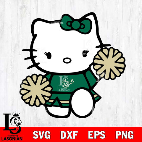 South Florida Bulls Hello Kitty sport 4 Svg Eps Dxf Png File, NCAA svg, Digital Download, Instant Download