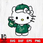 South Florida Bulls Hello Kitty sport 5 Svg Eps Dxf Png File, NCAA svg, Digital Download, Instant Download