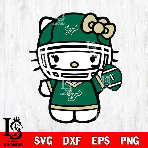 South Florida Bulls Hello Kitty sport 6 Svg Eps Dxf Png File, NCAA svg, Digital Download, Instant Download