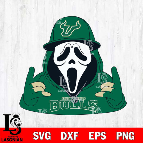 South Florida Bulls Horror Character Ghostface Sport Svg Eps Dxf Png File, NCAA svg, Digital Download, Instant Download