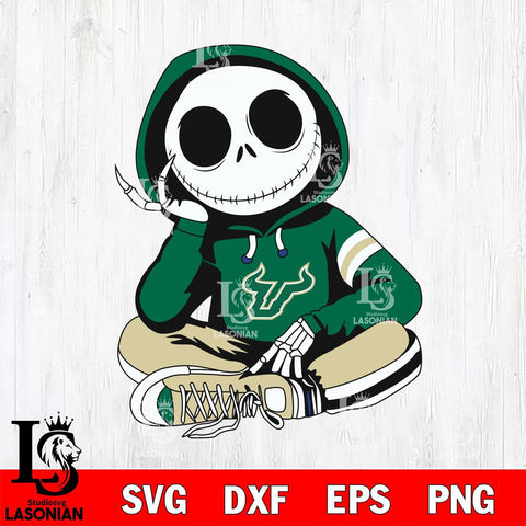 South Florida Bulls Jack Skellington halloween Svg Eps Dxf Png File, NCAA svg, Digital Download, Instant Download