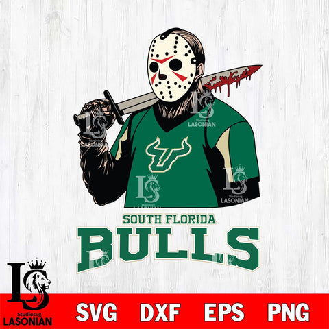South Florida Bulls Jason Voorhees 11 Svg Eps Dxf Png File, Digital Download