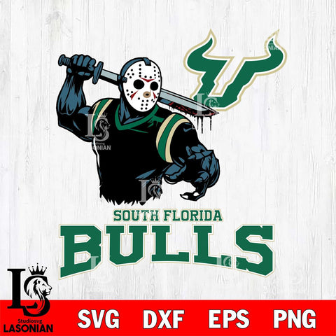 South Florida Bulls Jason Voorhees 5 Svg Eps Dxf Png File, Digital Download