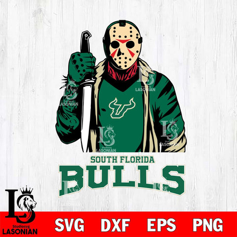South Florida Bulls Jason Voorhees 6 Svg Eps Dxf Png File, Digital Download