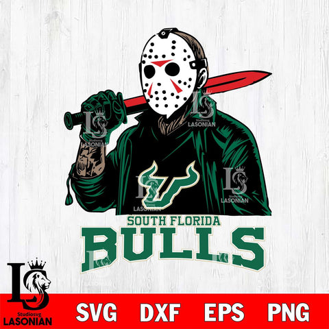 South Florida Bulls Jason Voorhees Horror Halloween Svg Eps Dxf Png File, NCAA svg, Digital Download, Instant Download