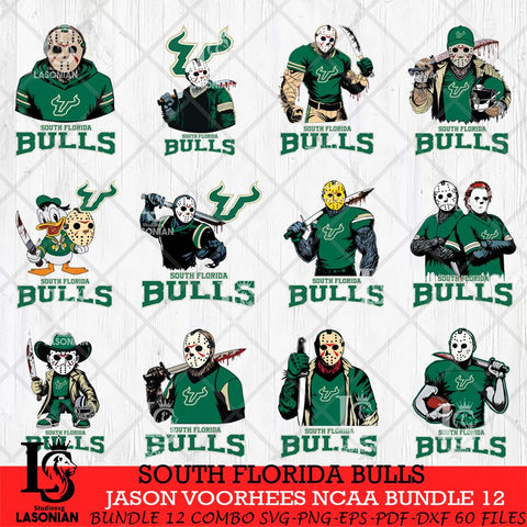 South Florida Bulls Jason Voorhees NCAA Bundle 12 SVG Svg Eps Dxf Png File, Digital Download