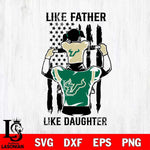 South Florida Bulls Like Father Like Daughter Svg Eps Dxf Png File, Digital Download, Instant Download