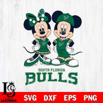 South Florida Bulls Mickey Minnie Mouse rugby ball Svg Eps Dxf Png File, NCAA svg , File Cut , Digital Download , Instant Download, Cut Svg Files