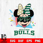 South Florida Bulls Minnie Mouse Love Sport SVG DXF EPS PNG FILE, NCAA File Cut,Digital Download,Instant Download