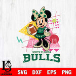 South Florida Bulls Minnie Mouse Sport SVG DXF EPS PNG FILE, NCAA File Cut,Digital Download,Instant Download
